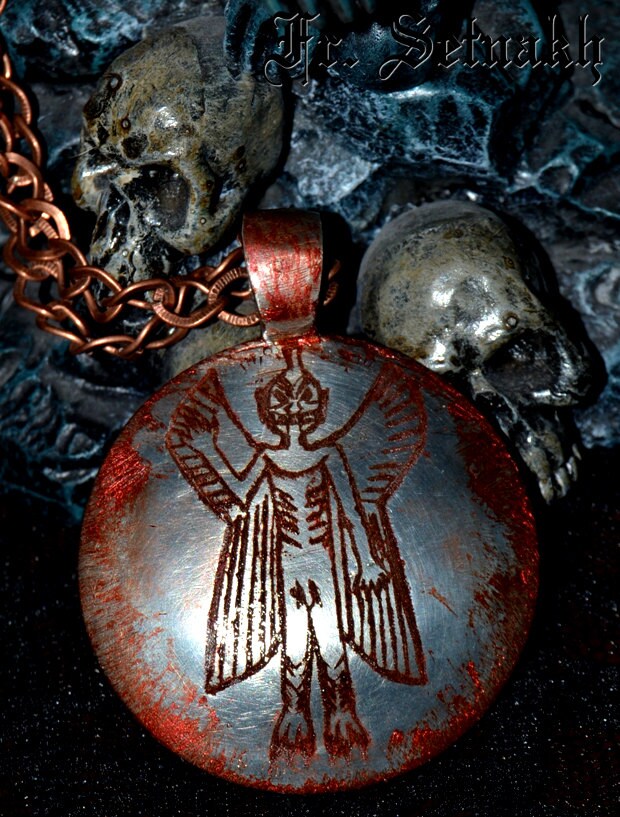 PAZUZU DEMON PENDANT medallion, chaos, vampiric, occult, magic, esoteric, satanic, mesopotamian, exorcist