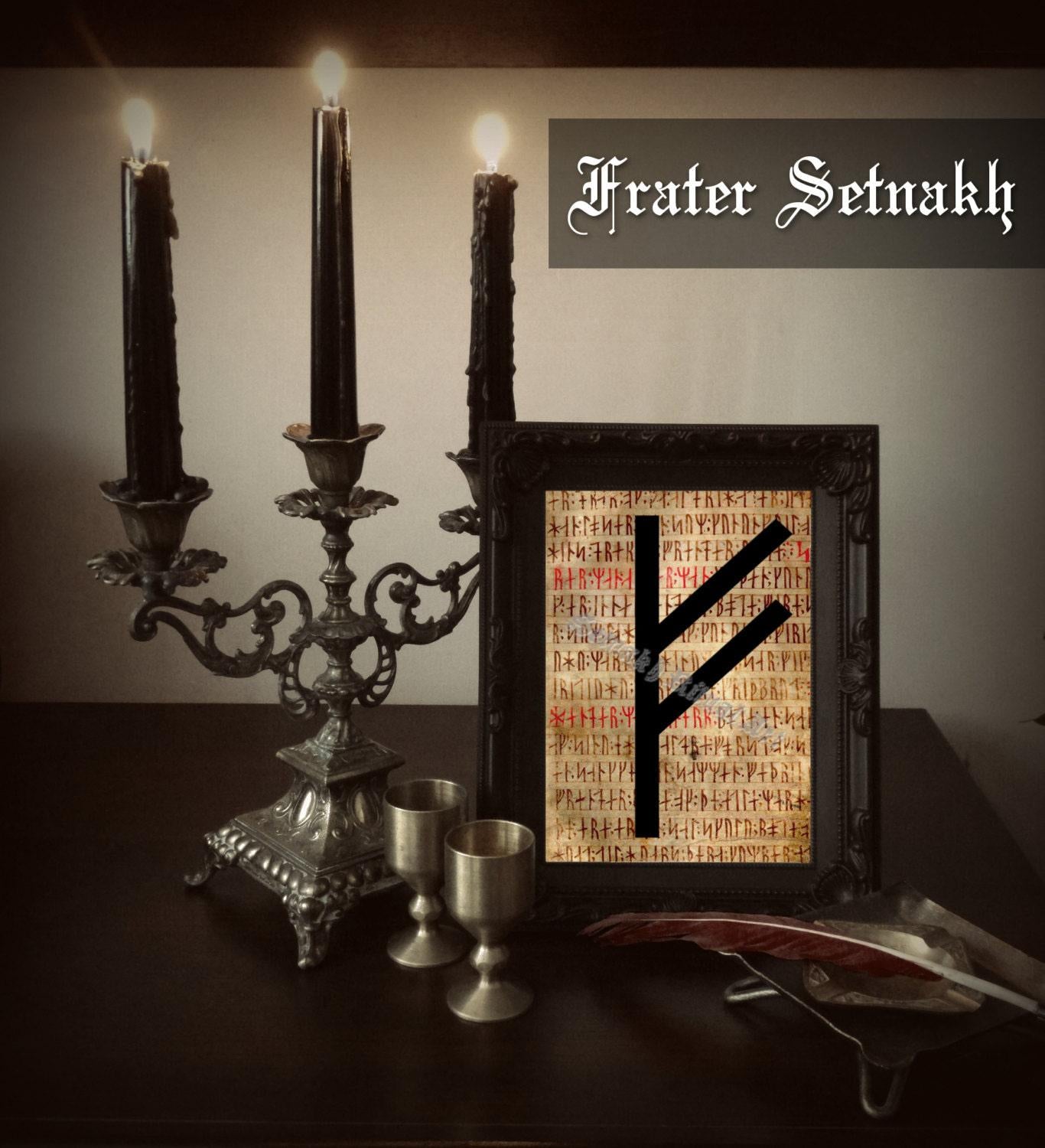 Hagalaz print, rune illustration, Elder Futhark art, viking home decor, magical illustration, esoteric, magic, occult canvas poster #339.9