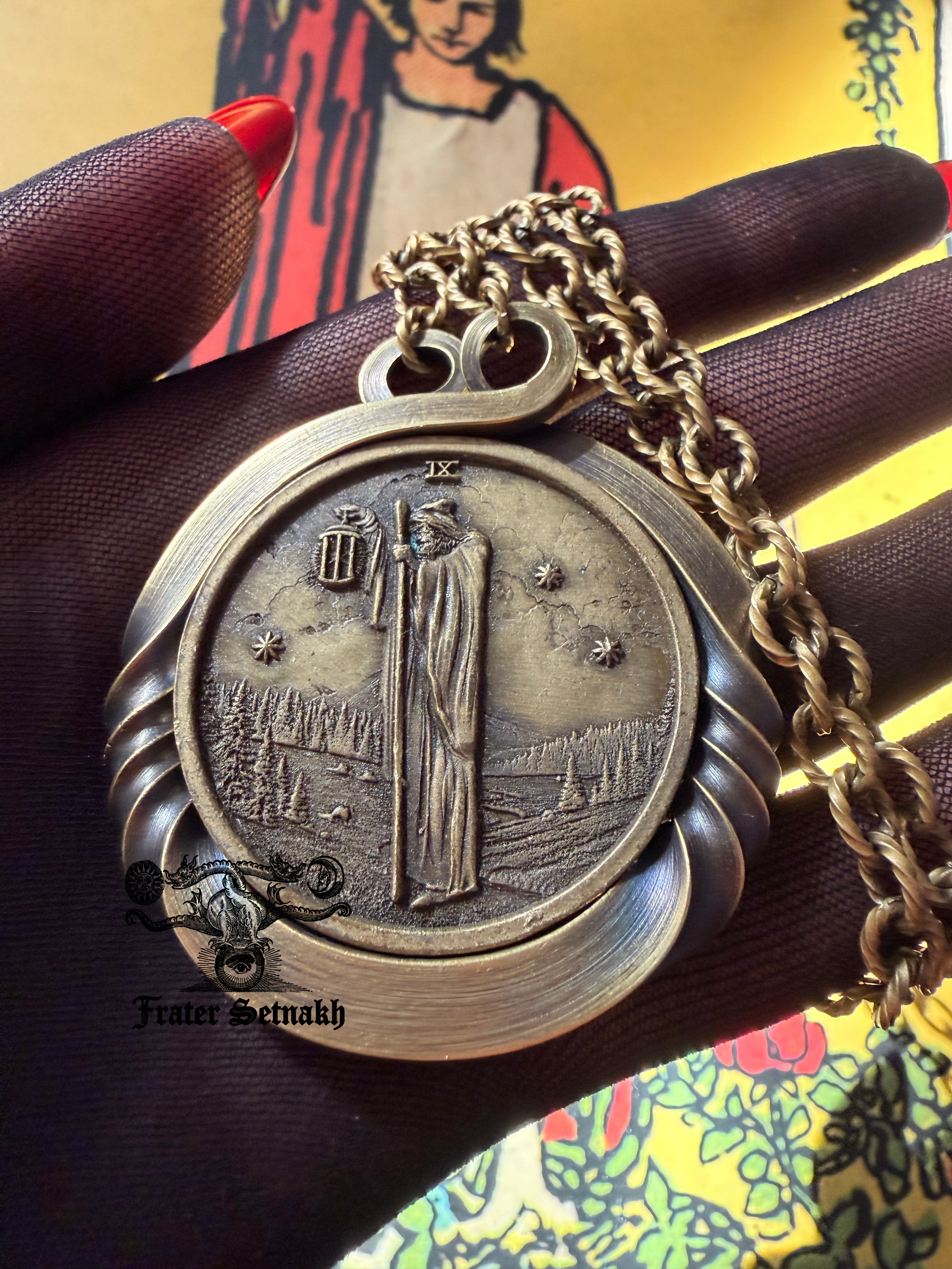 Mystic Coin Holder Pendant with Chain | Esoteric Necklace | Witch Accessory