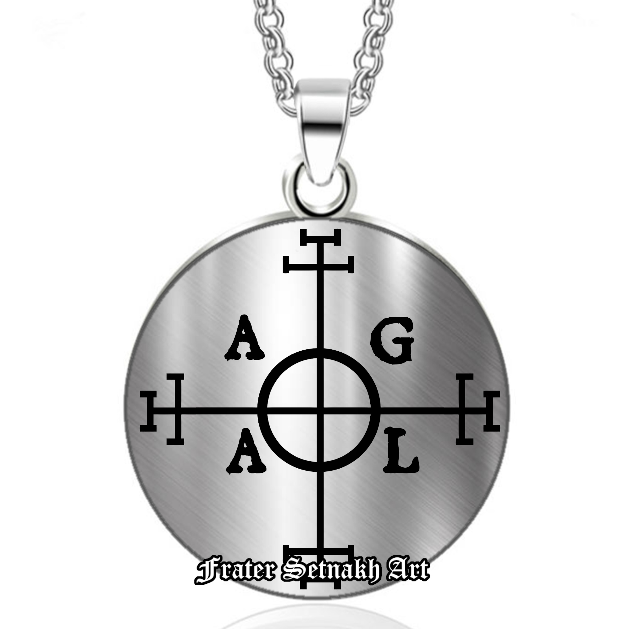 AGLA Protection Talisman Pendant – Spiritual Stainless Steel Amulet Necklace with Optional 18K Gold Plating  for Divine Protection & Positive Energy #KBL3