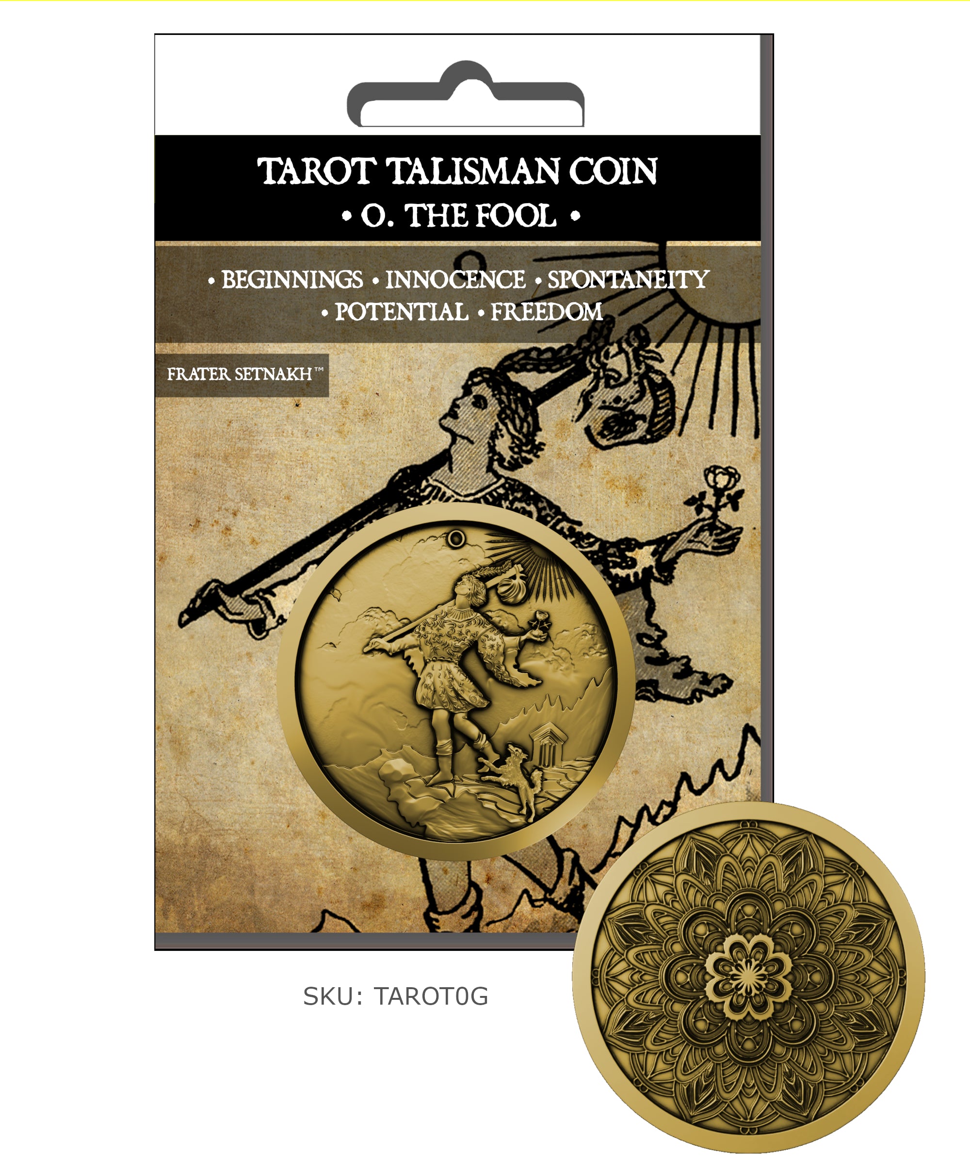The Fool Tarot Talisman Coin for New Beginnings, Fresh Start, Courage & Adventure / Shipping on 1st February 2026
