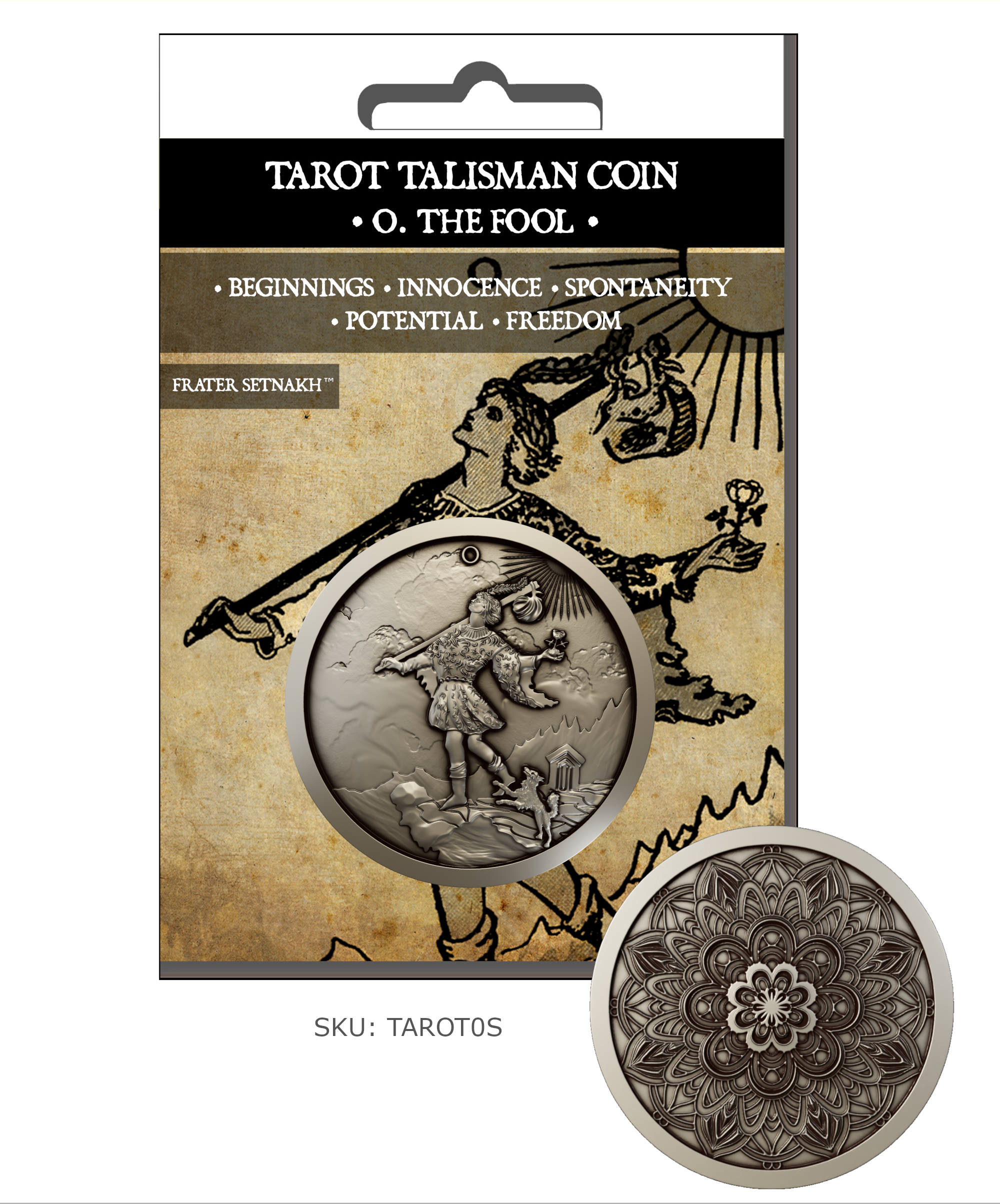 The Fool Tarot Talisman Coin for New Beginnings, Fresh Start, Courage & Adventure / Shipping on 1st February 2026