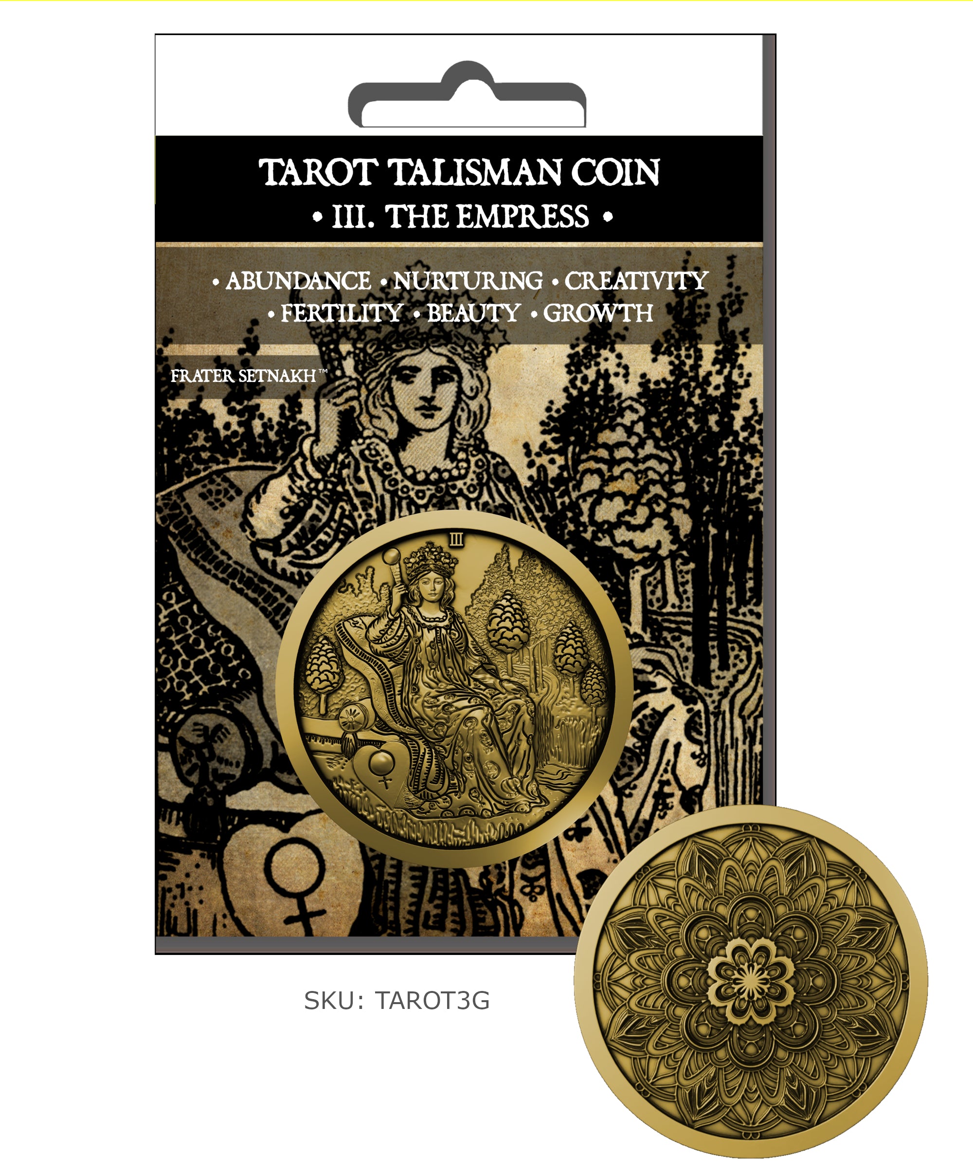 The Empress Tarot Talisman Coin for Abundance, Creation, Love & Nurturing Energy / Shipping on 1st February 2026