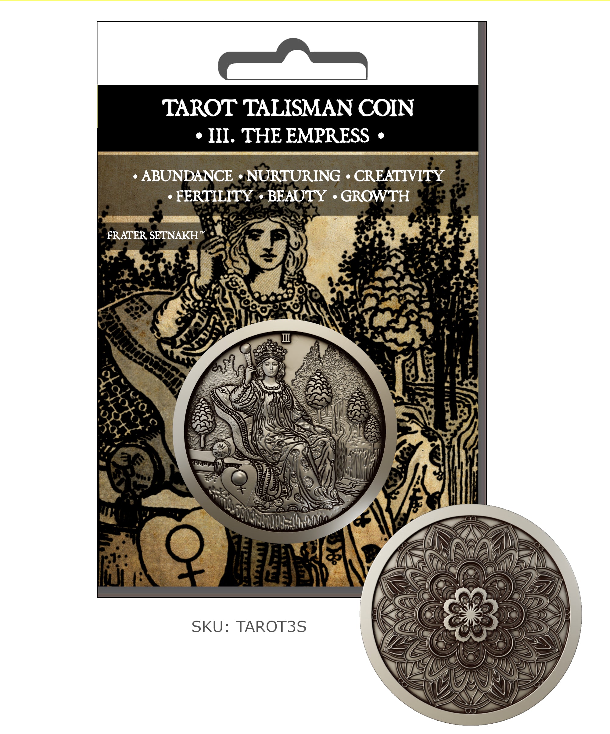 The Empress Tarot Talisman Coin for Abundance, Creation, Love & Nurturing Energy / Shipping on 1st February 2026