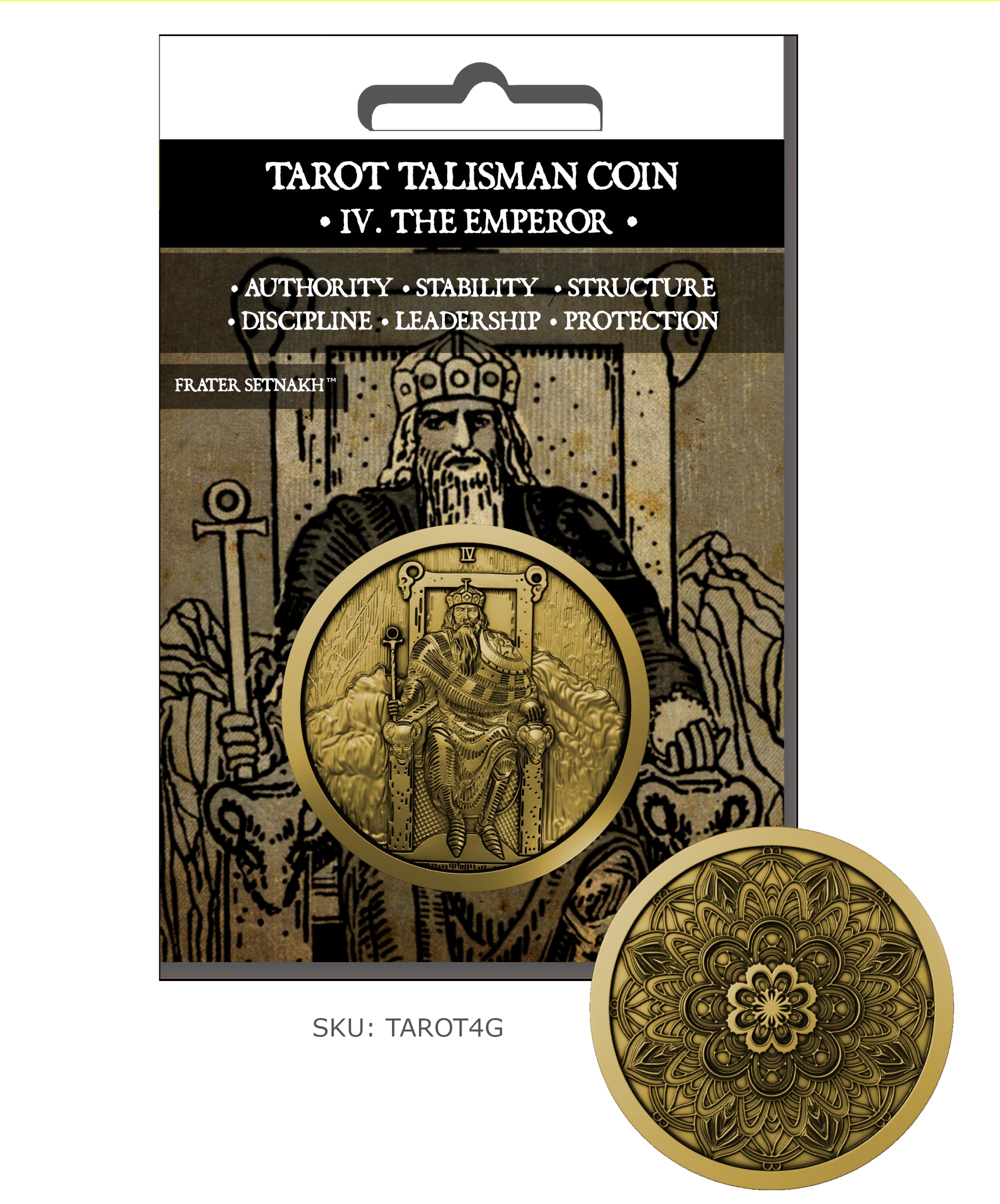 The Emperor Tarot Talisman Coin for Stability, Authority, Structure & Inner Strength / Shipping on 1st February 2026