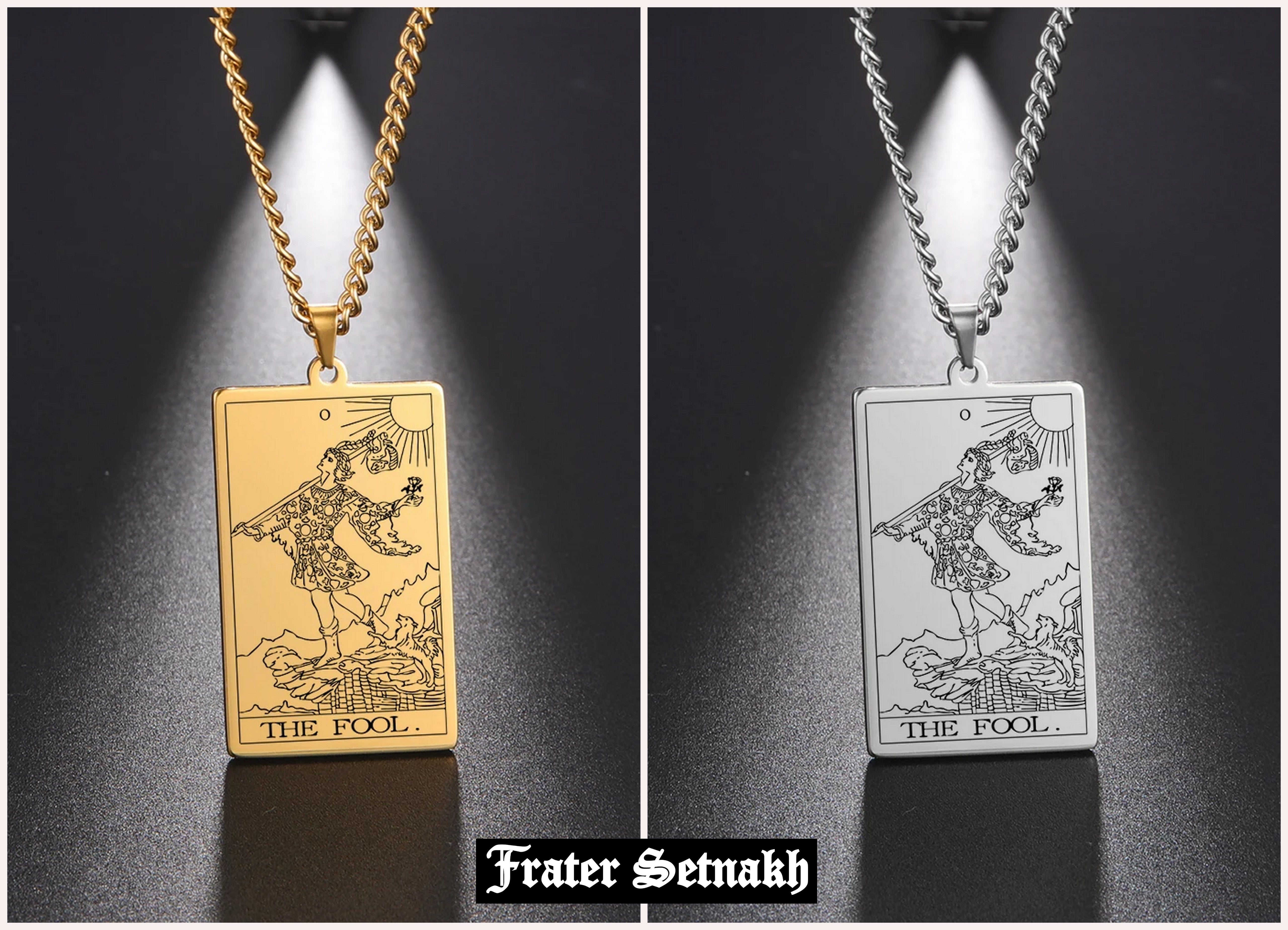The Hierophant Tarot Card Pendant – Divination Jewelry and Spiritual Talisman | Tarot Necklace for Wisdom, Guidance, and Spiritual Connection #396.5