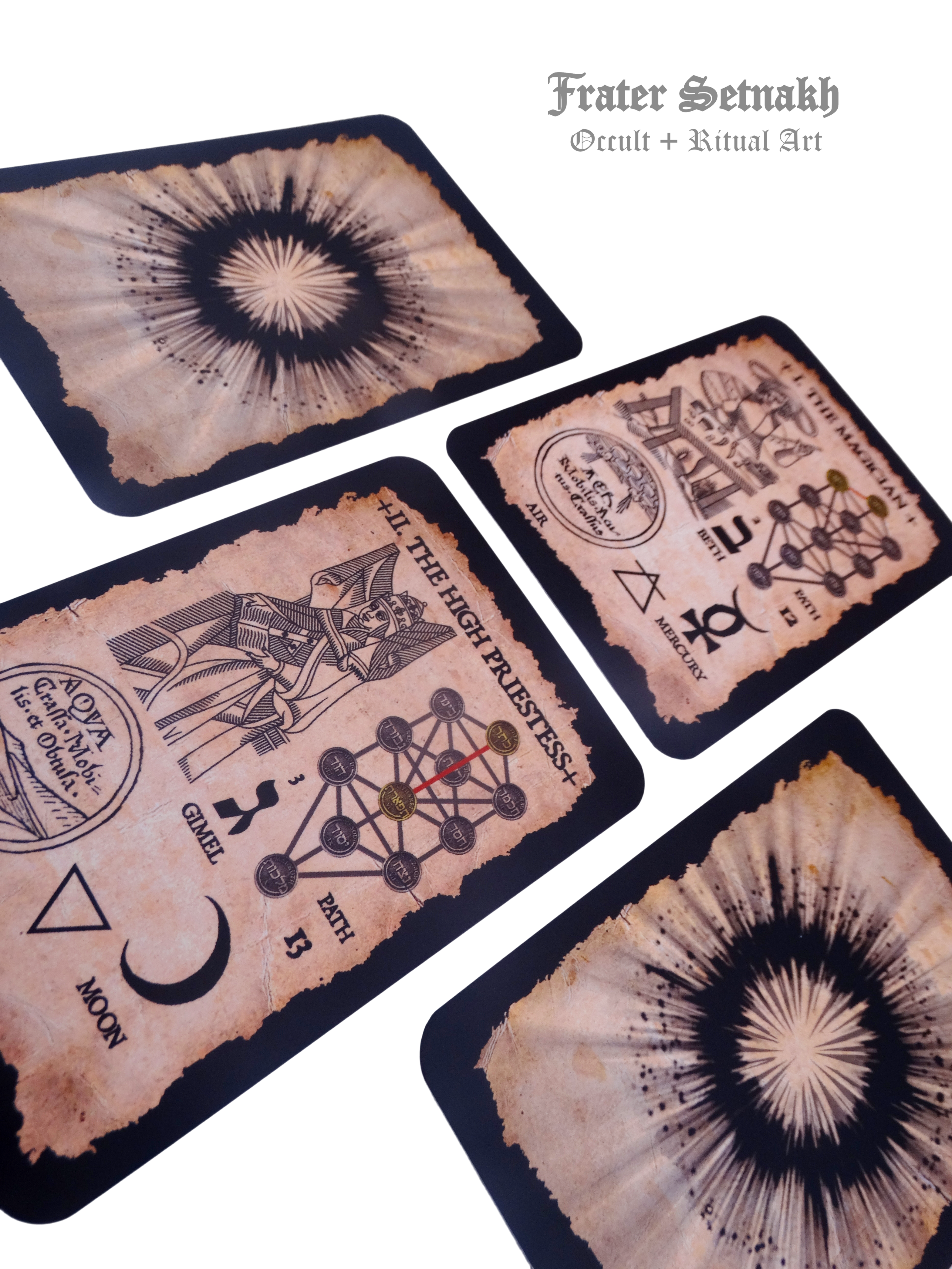 The Sephirothic Tree of Life - Tarot, Meditation Altar Tools - Sephiroth, Kabbalistic Art, Esoteric Wall Decor, Qabbalah, Occult art