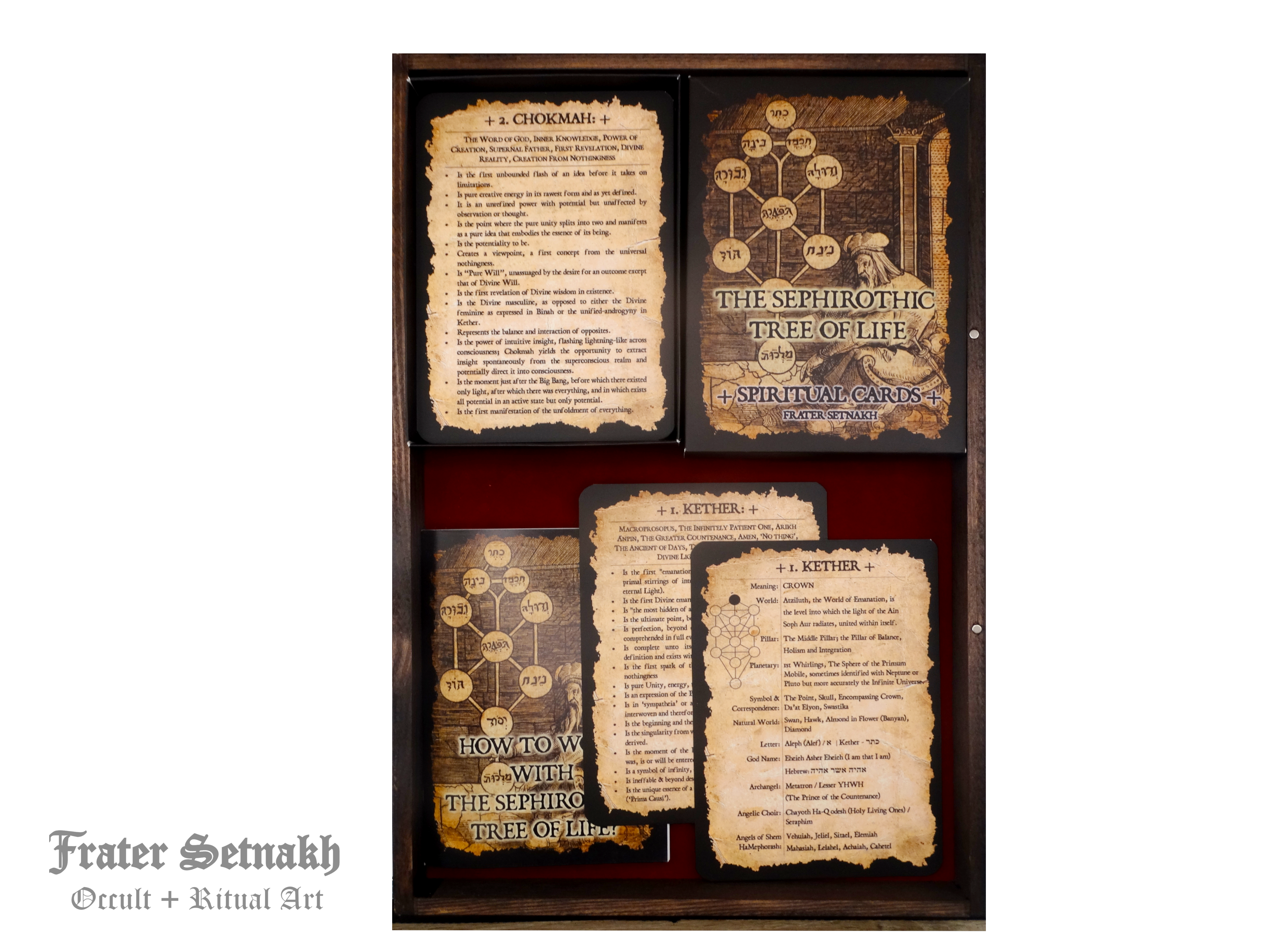 The Sephirothic Tree of Life - Tarot, Meditation Altar Tools - Sephiroth, Kabbalistic Art, Esoteric Wall Decor, Qabbalah, Occult art