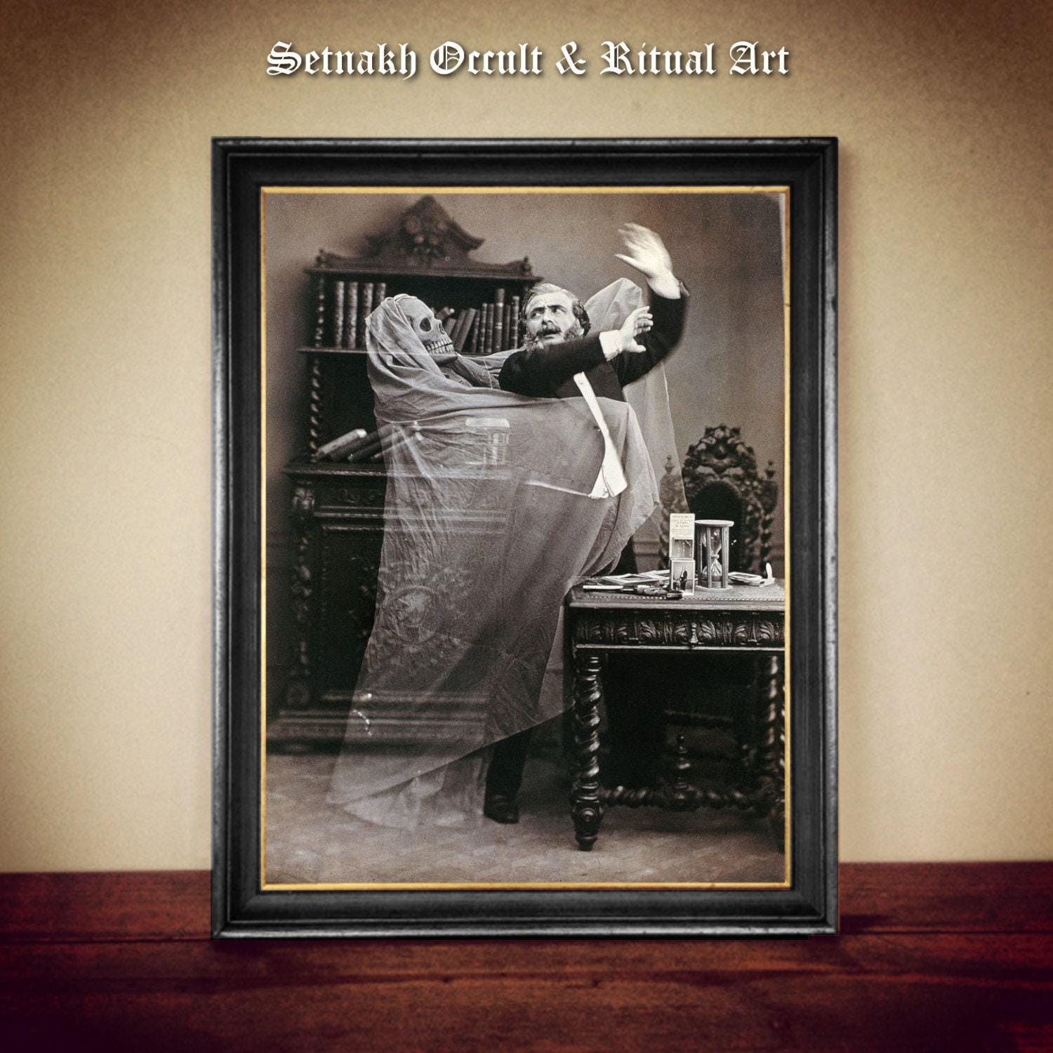 Victorian Ghost print, old Spirit photograph, dark art, occult poster, gothic gift, esoteric home decor, witchcraft #VIC1