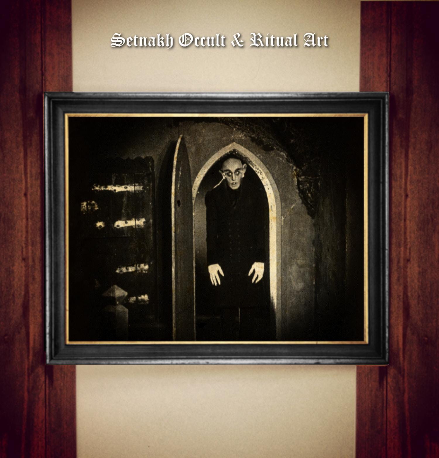 Vampire Nosferatu (1922) - Vintage Horror Movie Print on Handmade Paper or Canvas - Classic Silent Film Art, Horror Art #DM42