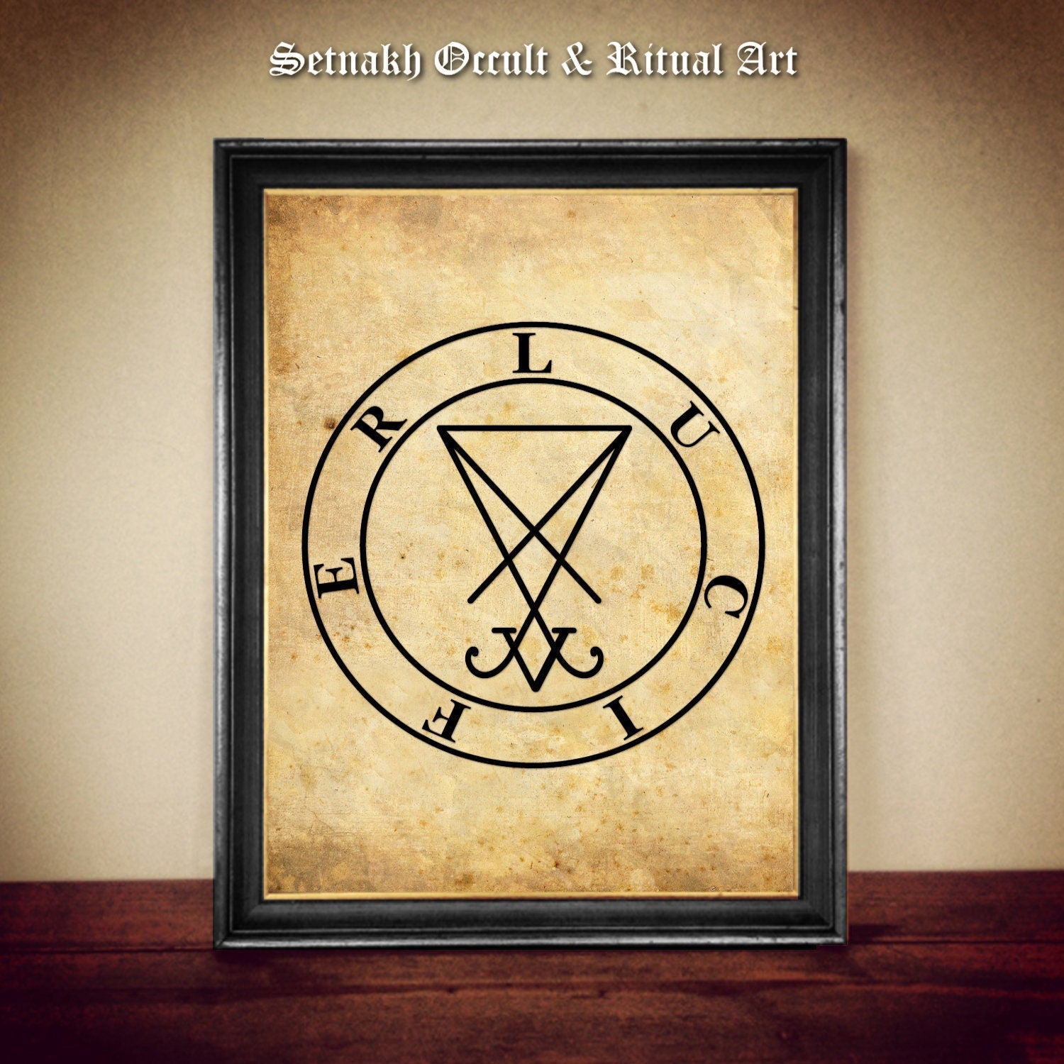 Sigil of Lucifer print, Morningstar, the Light-Bringer, Fallen Angel, the Devil, Satan, occult poster, demonic art, satanic home decor #DM5