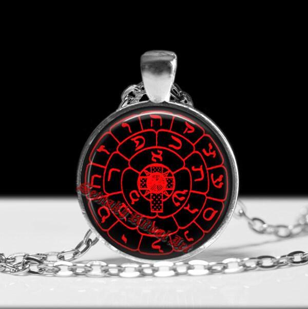 Rosicrucian rose pendant, cross necklace, rose jewelry, occult pendant, ritual lamen, magic talisman #259