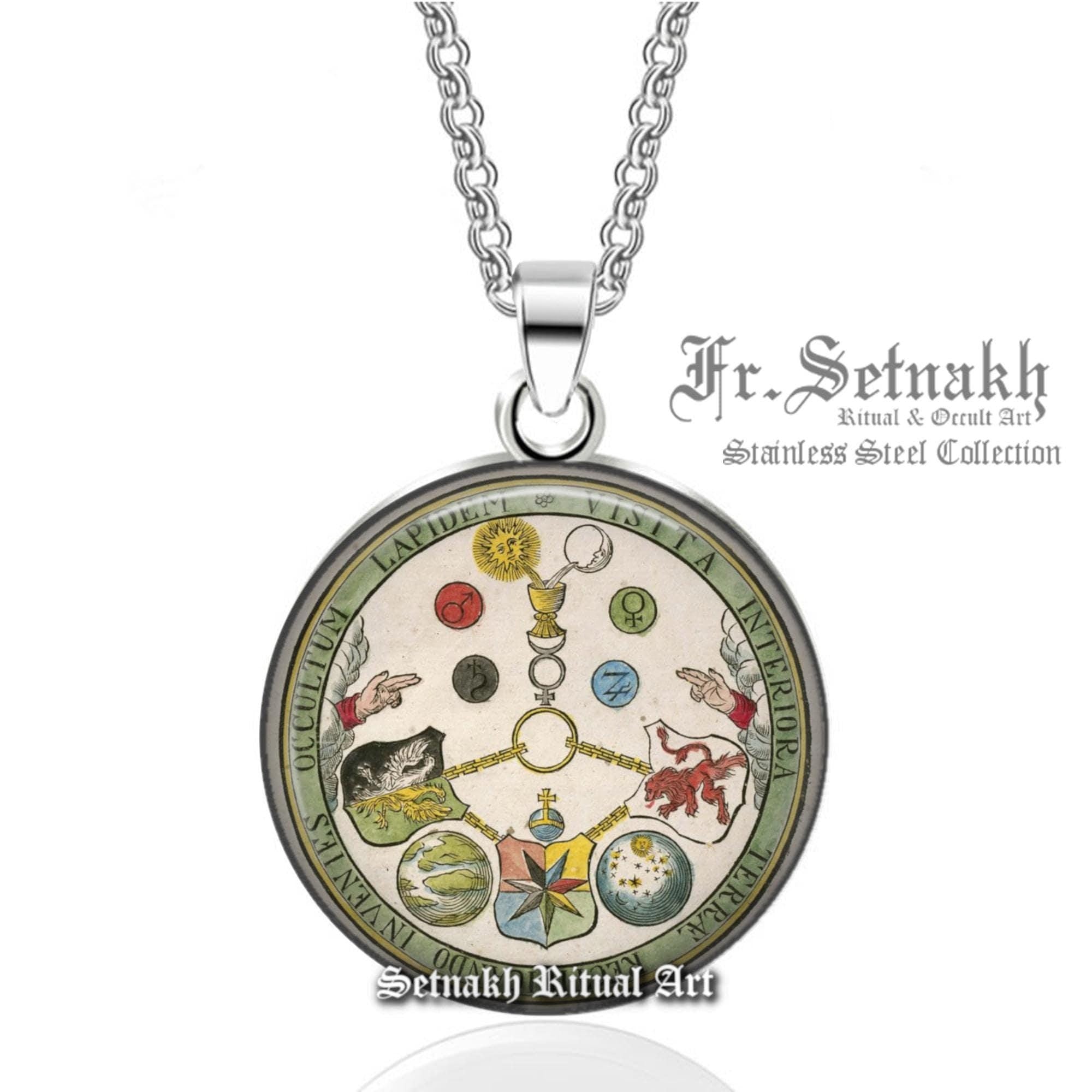 V.I.T.R.I.O.L. Alchemical Emblem – Basil Valentine Esoteric Print, Occult Hermetic Symbol of Transformation & Spiritual Enlightenment