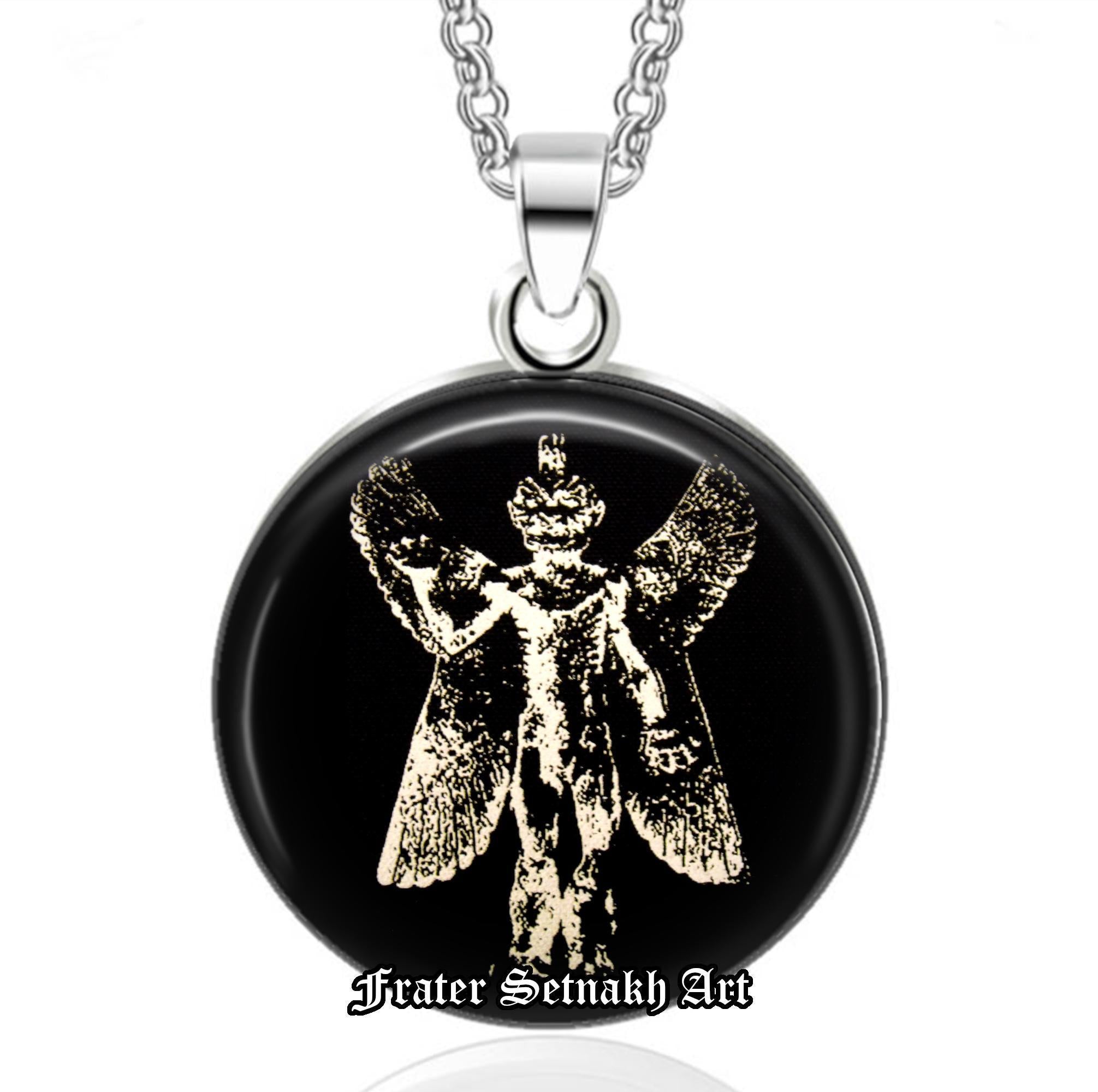 Pazuzu pendant, Demon of wind necklace, the bearer of storms & drought amulet, Exorcist, babilonian demonology, locust, occult necklace #79