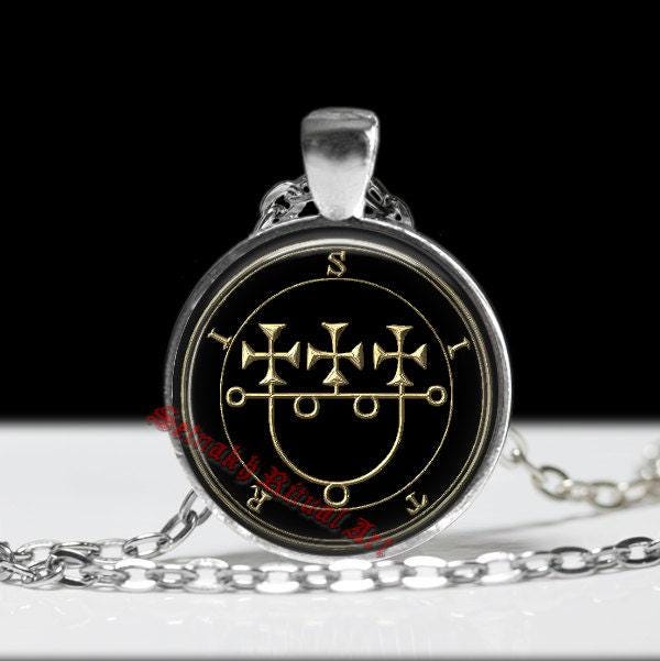 12 SITRI demon seal pendant, Goetia sigil necklace, Lemegeton jewelry, Lesser Key, occult pentacle, summoning demons ritual amulet 104.12