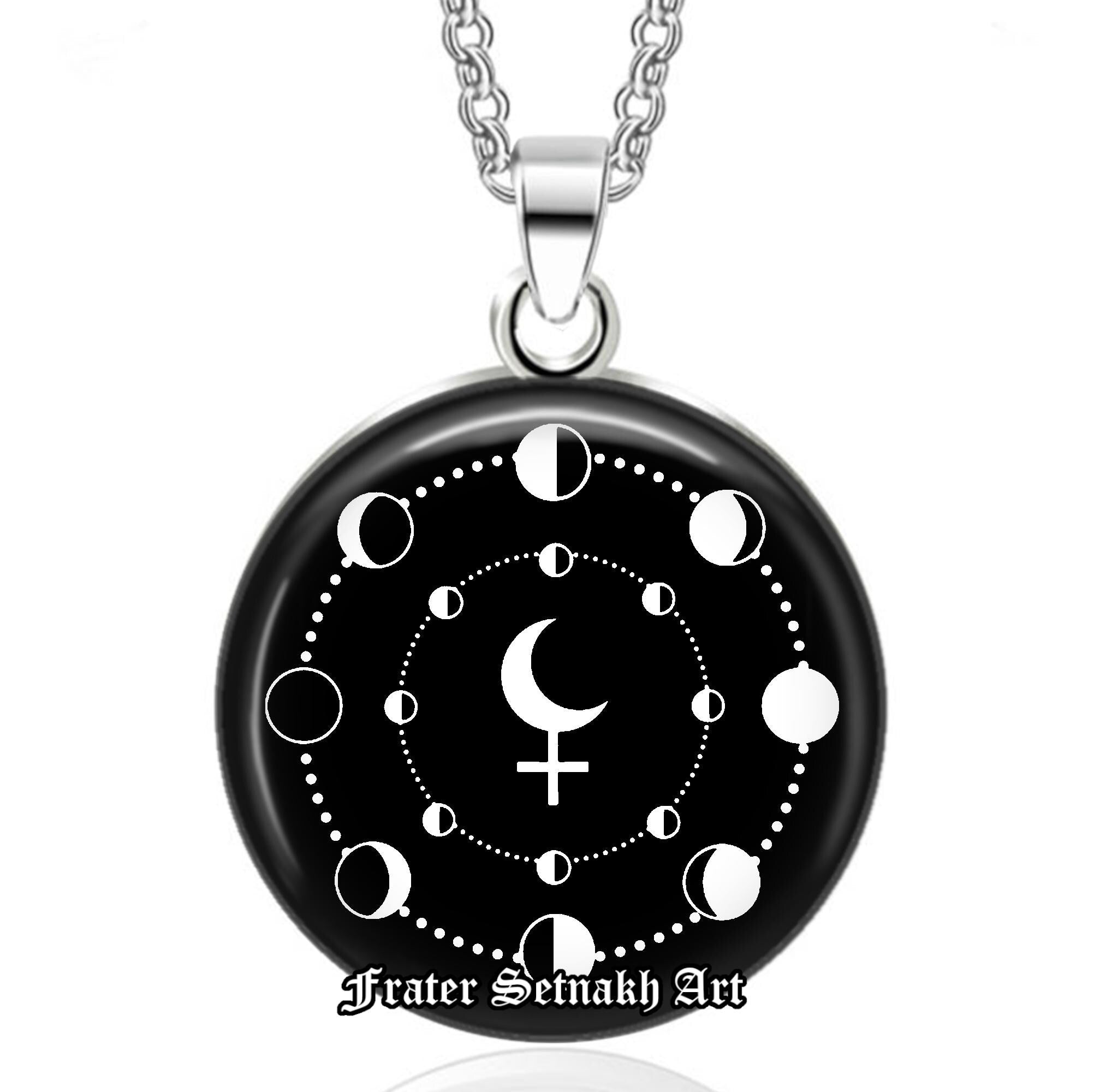 Lilith Sigil & Moon Talisman– Witch Necklace for Dark Feminine Power, Rebellion, Magic, Protection, Wiccan Jewelry, Amulet, Shadow Work #560