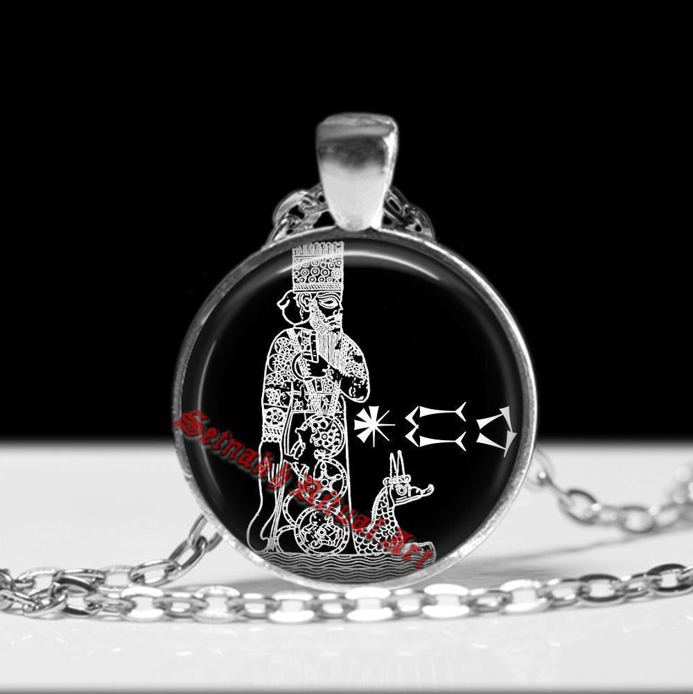 Cuneiform Marduk talisman, war & revenge talisman, sumer dingir necklace, babylonian art, ancient aliens, Annunaki, Sitchin #517