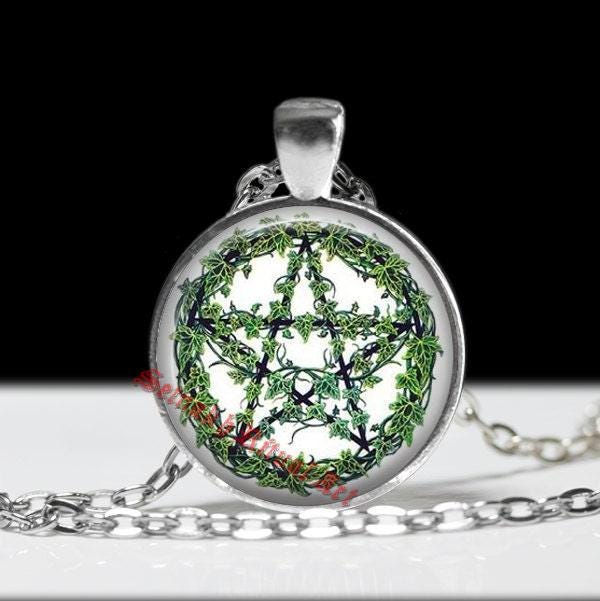 Pagan jewelry, Pentagram pendant, wiccan neclace, druid amulet #112