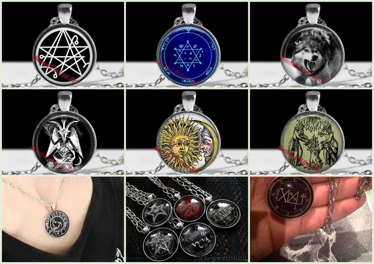 PROMOTION ! Buy 2 pendants get 1 free | occult necklace, occult pendant, occult jewelry, witch necklace, ritual pendant, magick talisman
