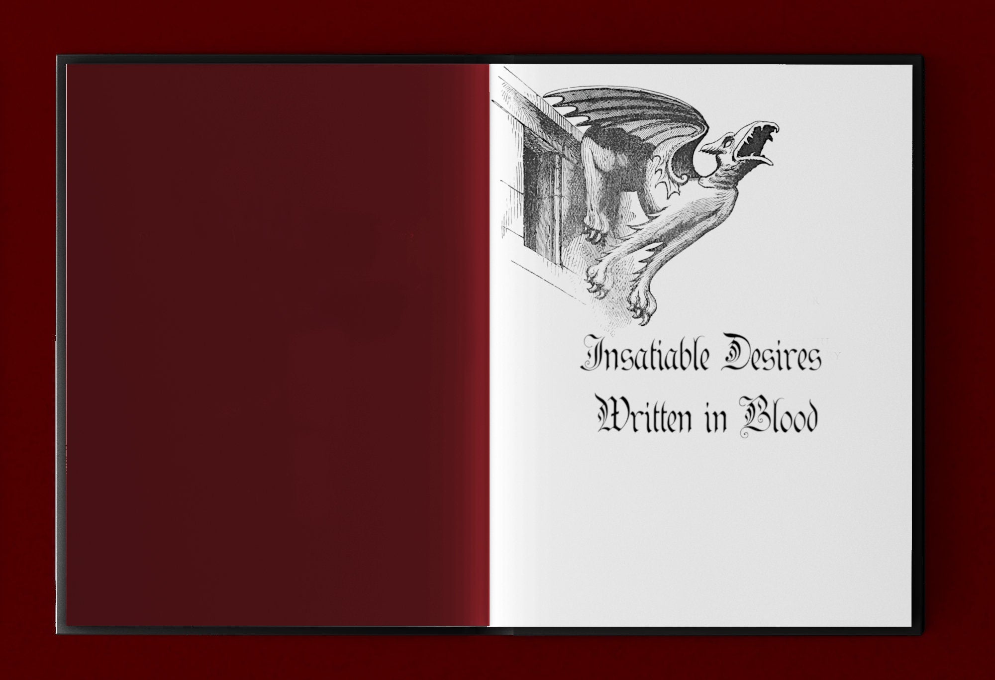 Insatiable Desires Written in Blood by Soror Vanarotha | Witch, Vampire, Fallen Angel | Dark, Occult, Ritual Poetry | Dark Aesthetic Book