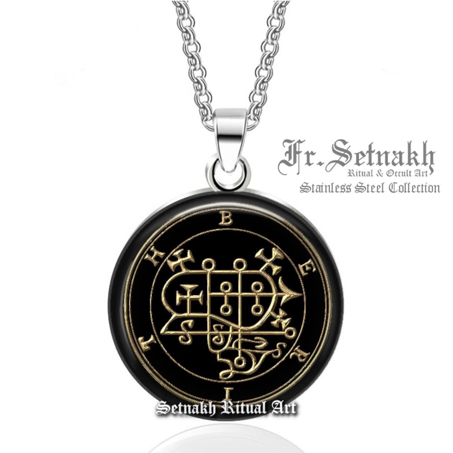 28 BERITH demon seal pendant, Goetia sigil necklace, Lemegeton, Lesser Key of Solomon, occult, summoning demons ritual amulet #104.28