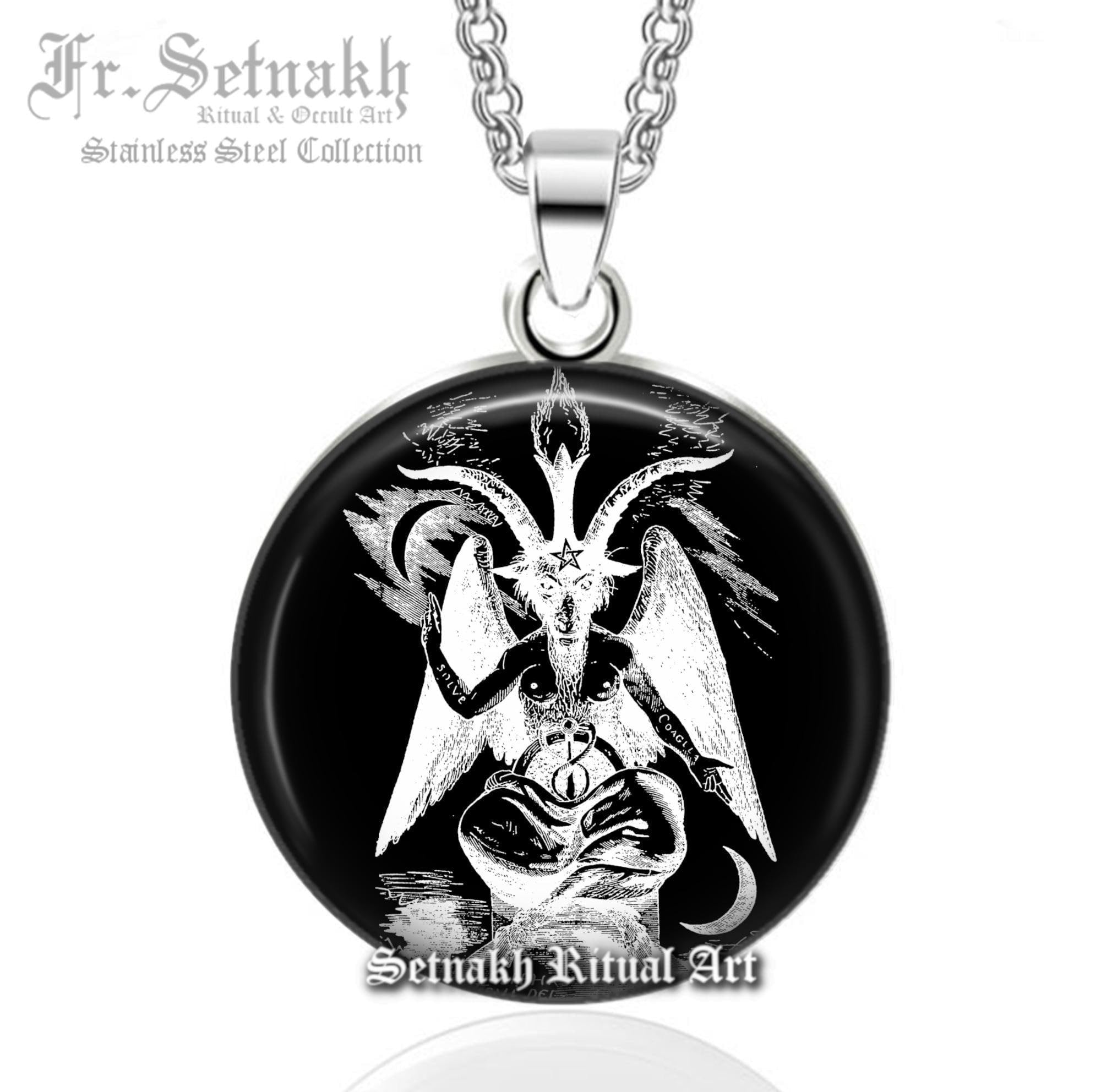 Baphomet talisman, Baphomet pendant, occult pendant, occult necklace, Satanic Goat pendant, magic amulet, Eliphas Levi #2