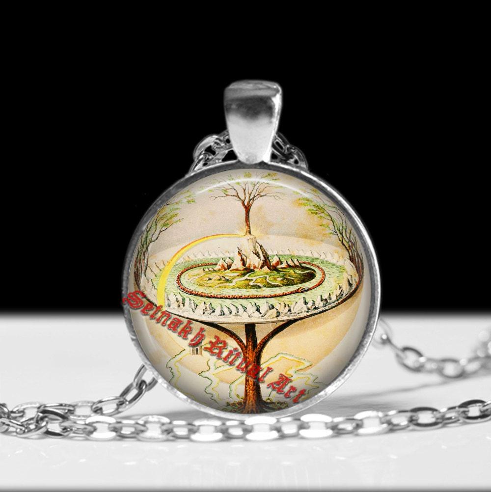 Yggdrasil pendant, The World Tree necklace, Icelandic jewelry, nordic mythology, norse pendant #330