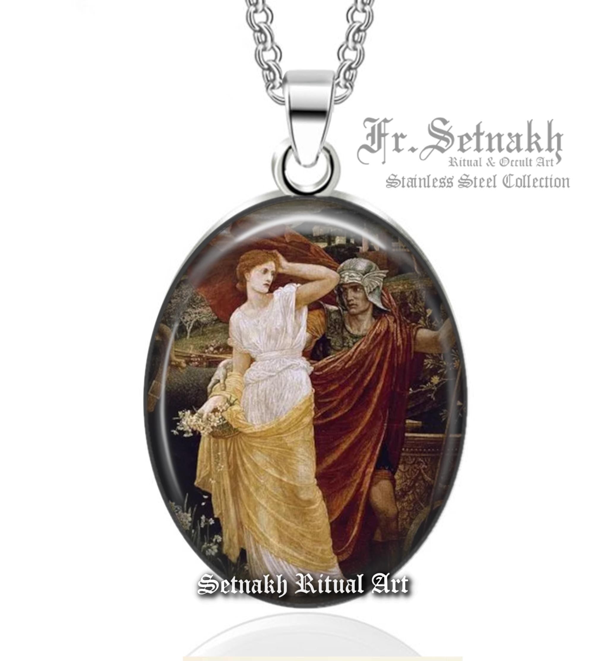 Persephone Pendant – Wiccan Talisman of Transformation, Rebirth & Underworld Magic, Witch Necklace, Greek Goddess Jewelry, Witch Altar #WS13