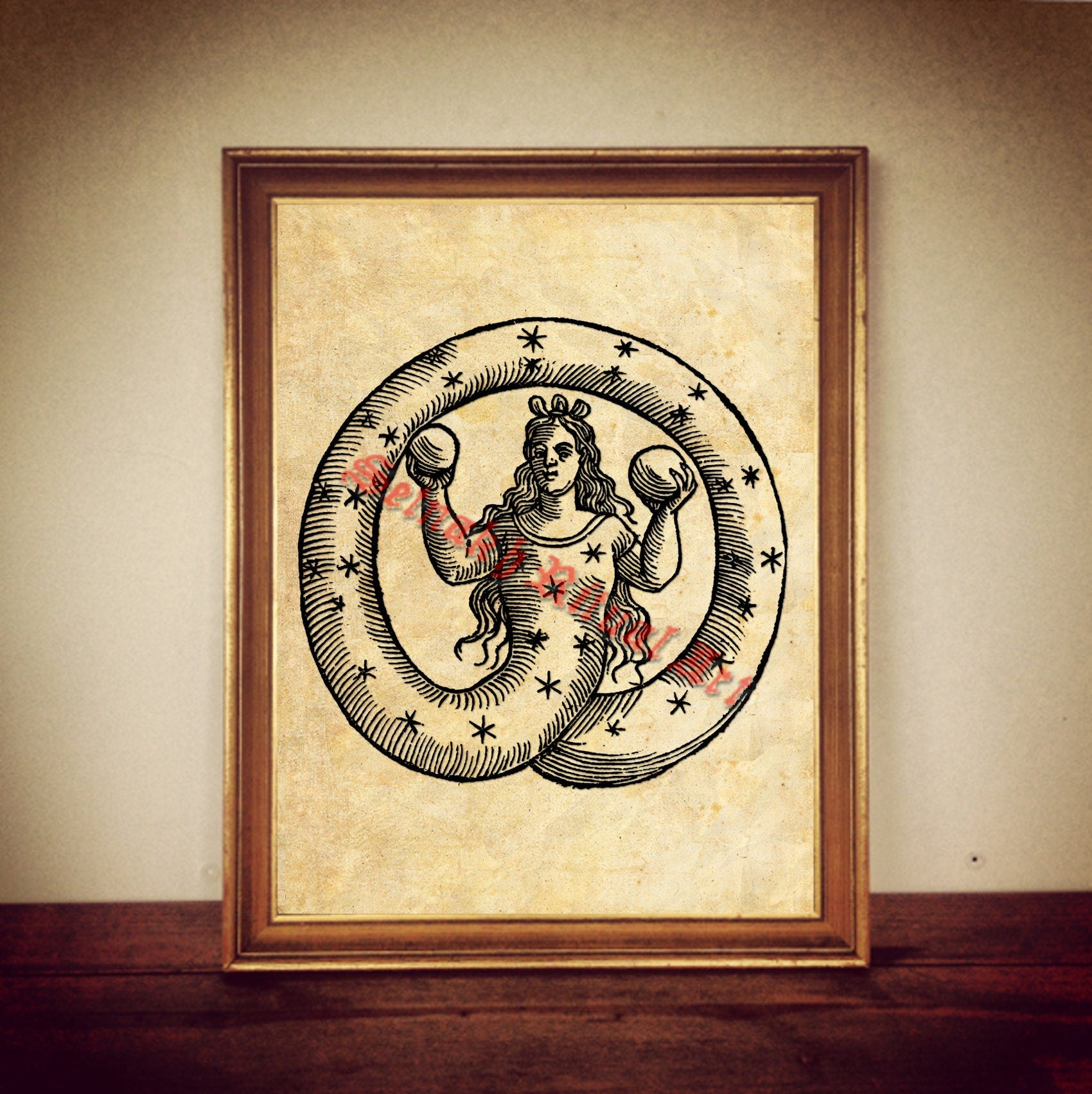 Allegory of Eternity, mystic walldecor, occult art, gothic home decor, dark art, Alchemy, magic poster #523