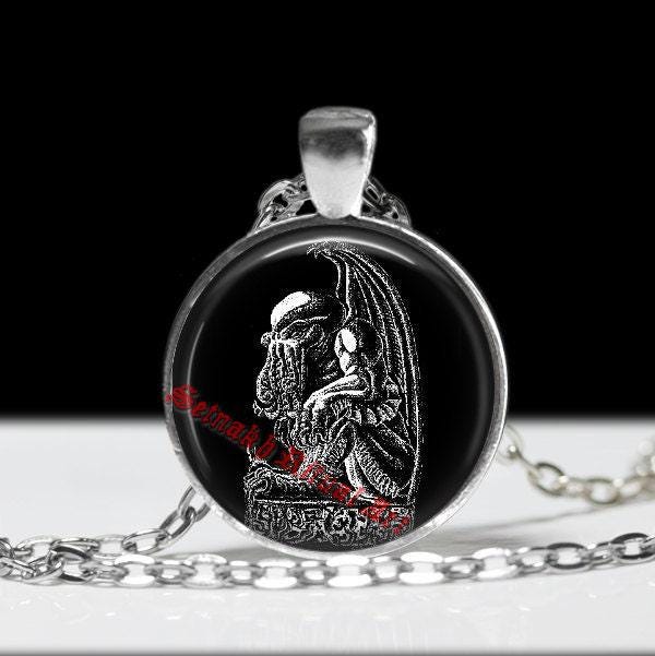 Cthulhu pendant, H.P. Lovecraft, Necronomicon jewelry, magic amulet, &quot;The Call of Cthulhu&quot; #57
