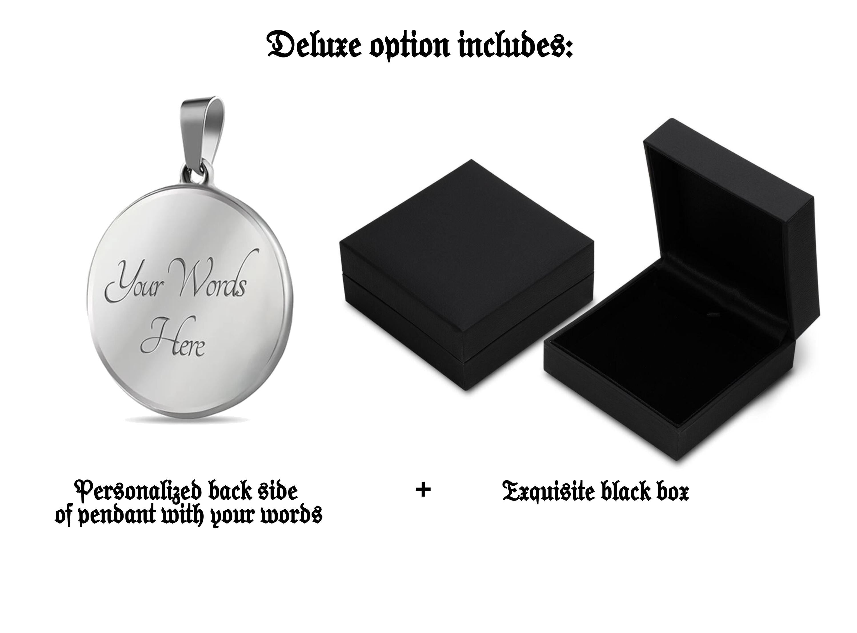 a couple of necklaces that are in a box