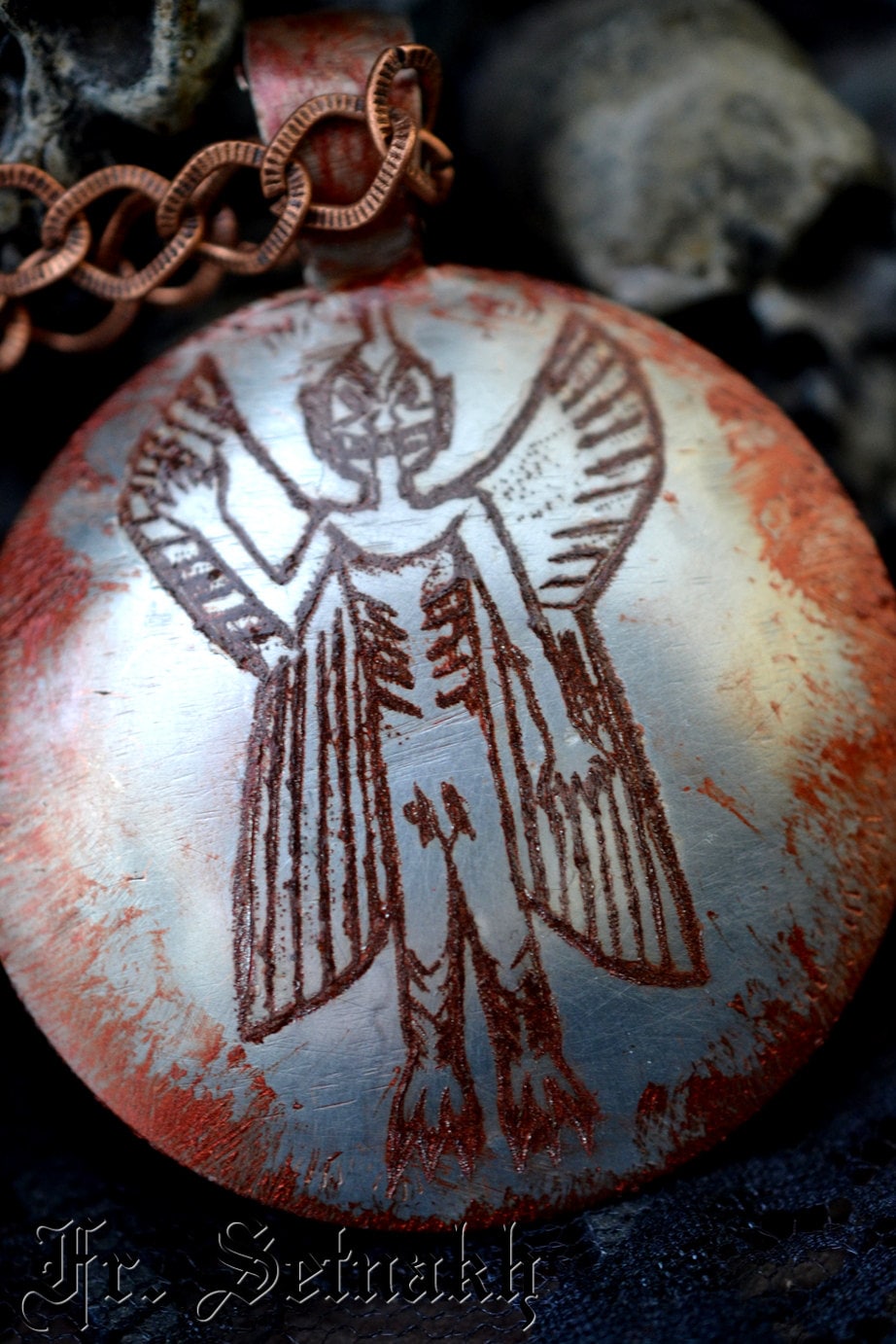 PAZUZU DEMON PENDANT medallion, chaos, vampiric, occult, magic, esoteric, satanic, mesopotamian, exorcist