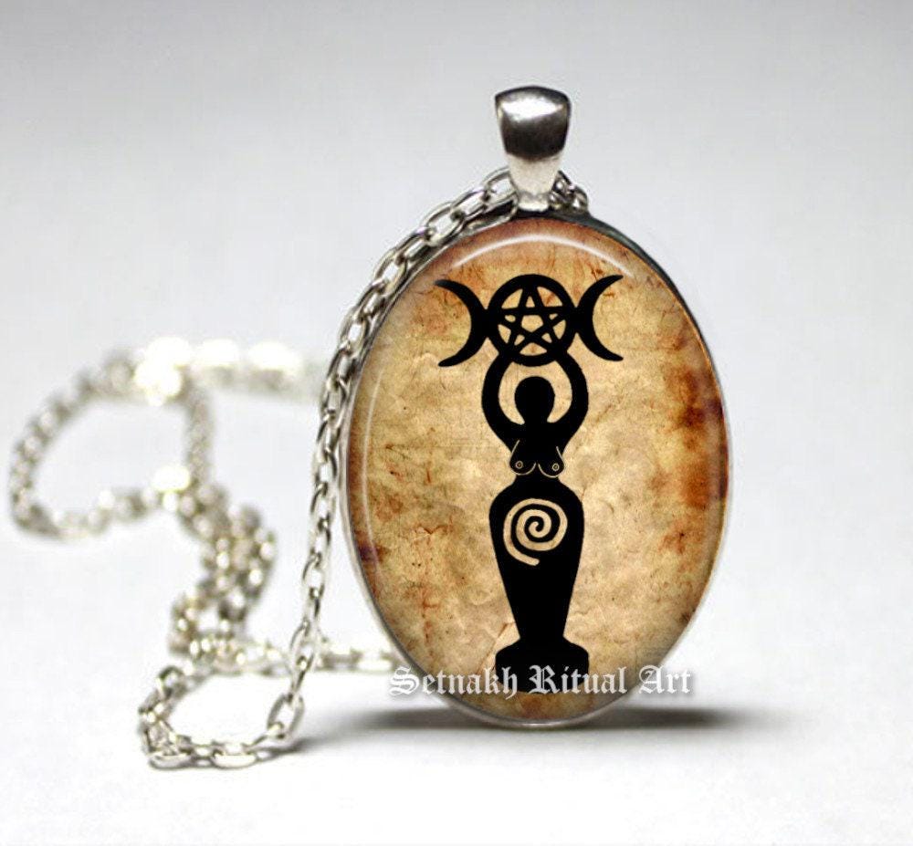 Spiral goddess pendant, the sacred feminine and fertility pagan talisman, Nature, sorcery, witch necklace, wicca, witchcraft art #WS2