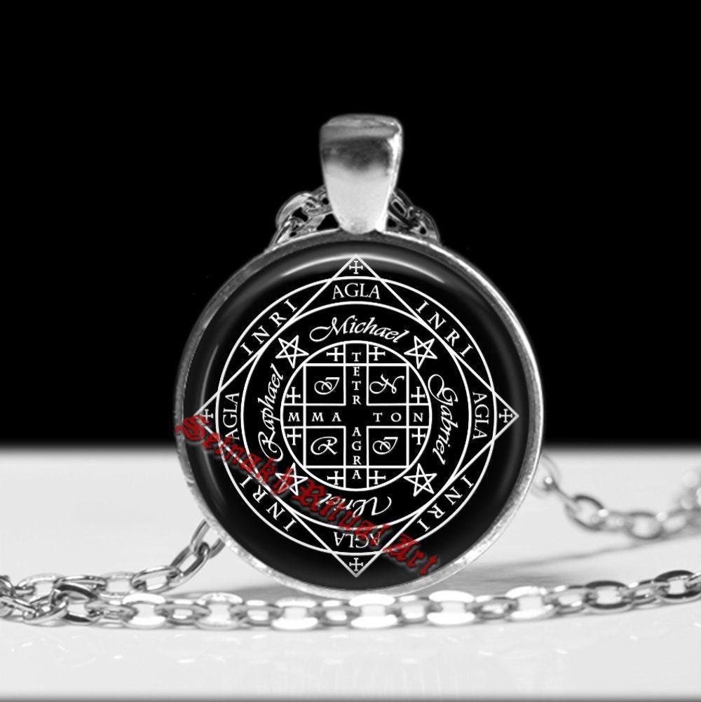 Archangels of Natural Elements seal talisman, Angels necklace, Michael, Gabriel, Uriel, Raphael, angels protection seal, Adonai, Elohim #CE3
