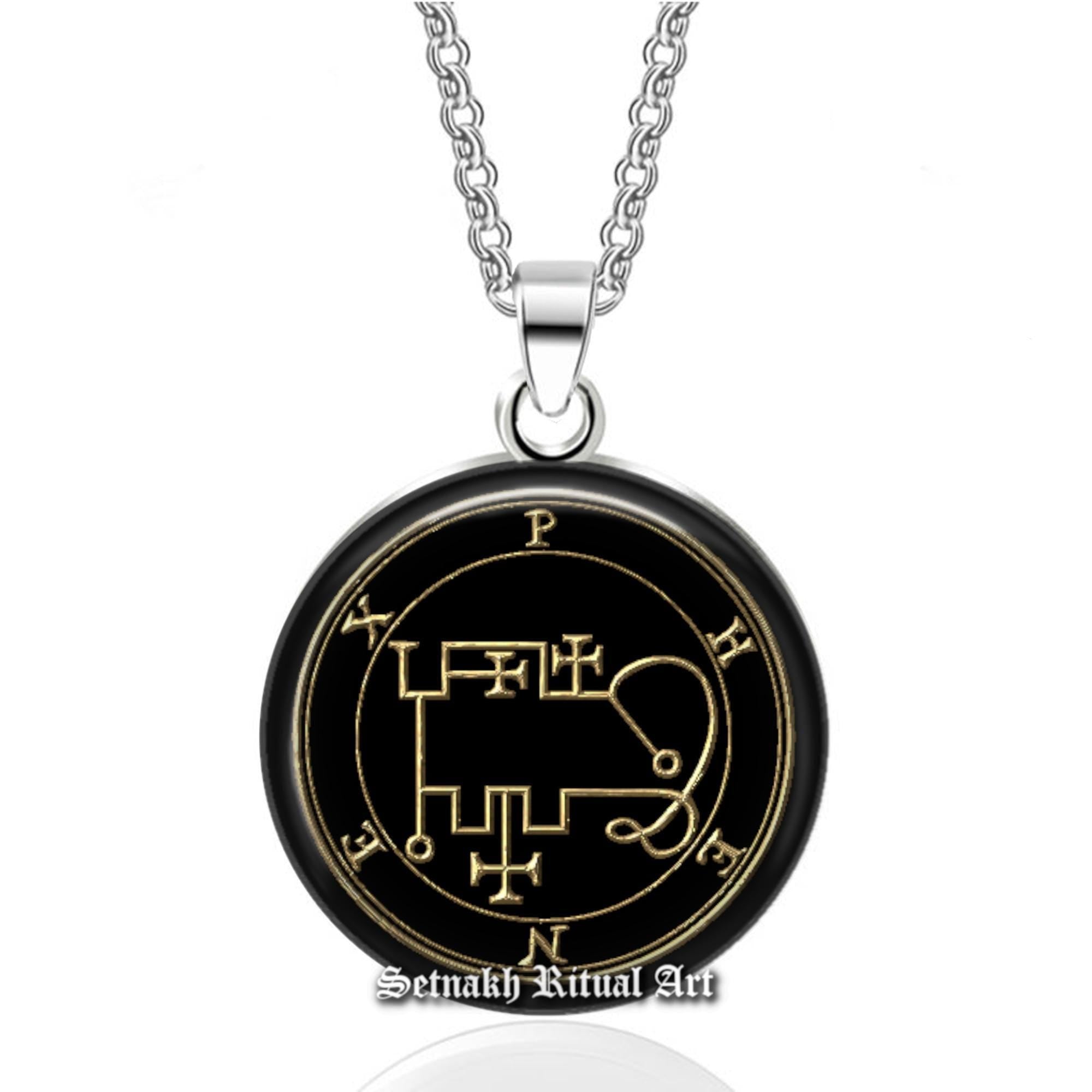 37 PHENEX demon seal pendant, Goetia sigil necklace, Lemegeton jewelry, Lesser Key of Solomon, occult, summoning demons amulet #104.37