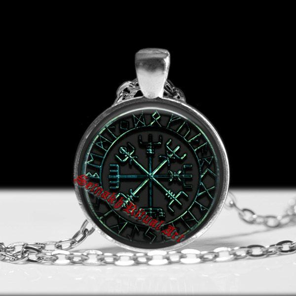 Vegvisir pendant, viking amulet, viking jewelry, vegvisir necklace, viking compass, pagan necklace, magic pendant, nordic jewelry #231
