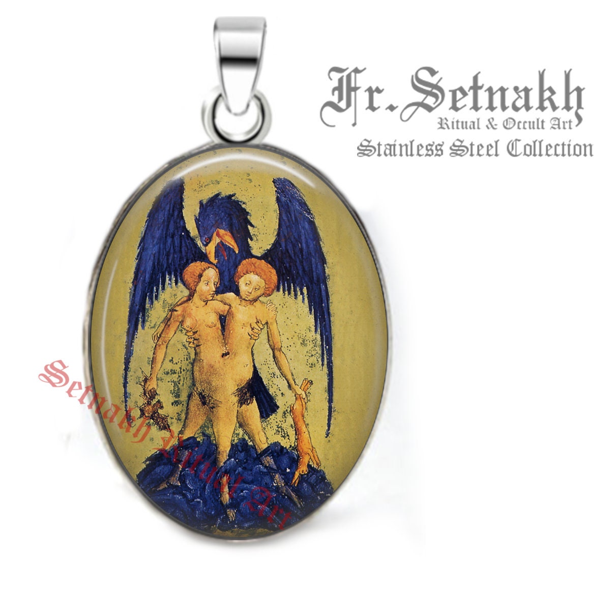 The Androgyne - Conjunction of opposites, Hermaphrodite pendant, Sacred Alchemical Marriage, esoteric, occult necklace, Magick, Alchemy #A19