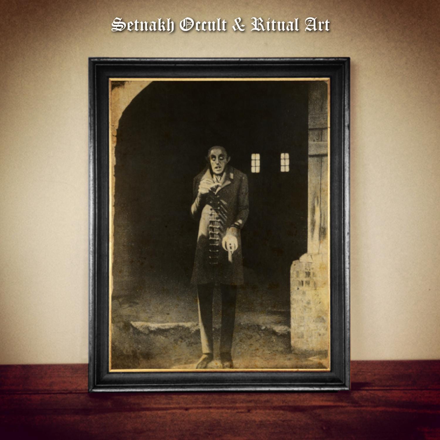 Max Schreck as Vampire in Nosferatu (1922) - Vintage Horror Movie Print on Handmade Paper or Canvas - Classic Silent Film Art, Horror #DM40