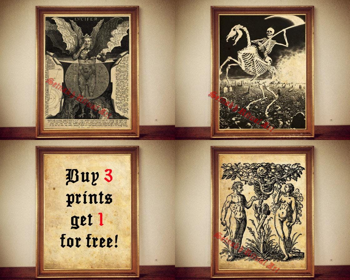 Occult Print PROMOTION, Occult art, Occult poster, dark art print, occult homedecor, custom art print, custom hand-made paper or canvas