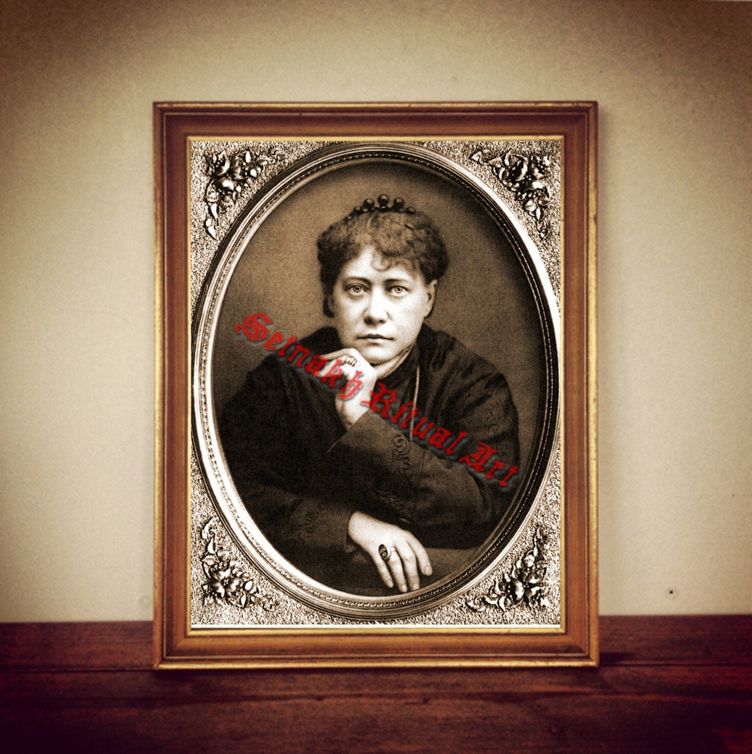 Helena Blavatsky portrait print, occultist, spirit medium poster, Theosophical Society art,  occult illustration occult home decor #138