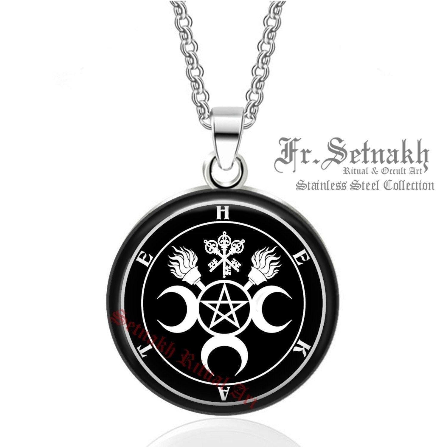 Hecate sigil talisman, Goddess of Magic, Witchcraft, the Night, Moon and necromancy, witch necklace, wicca talisman, occult jewelry #WS8
